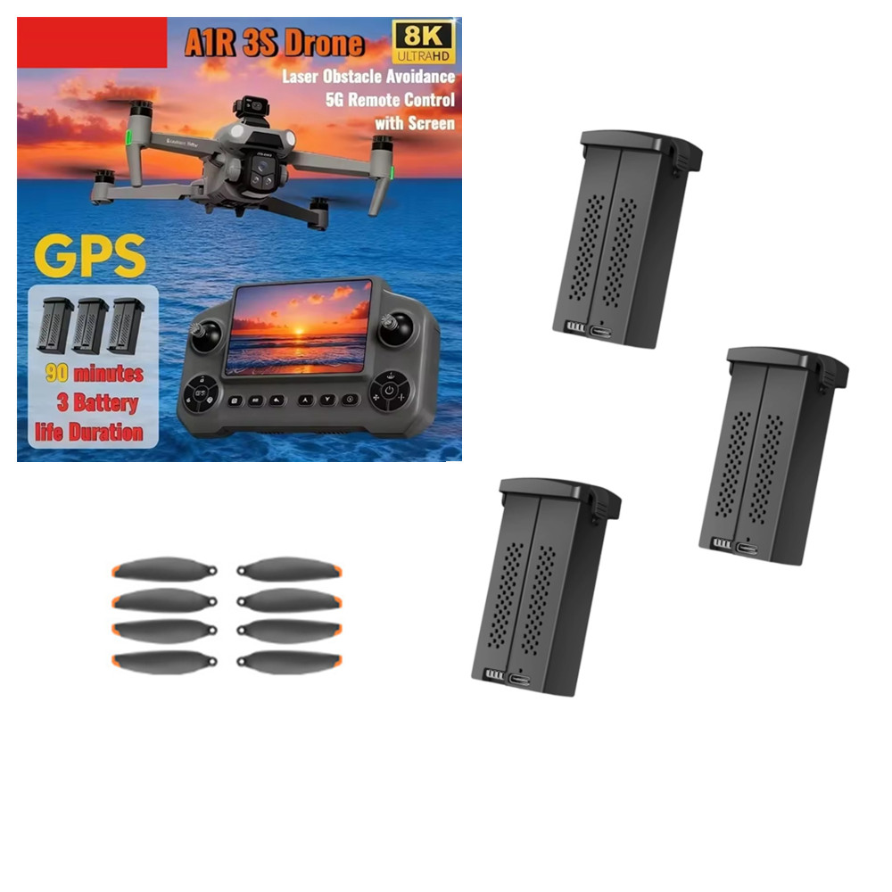 Drone Battery 3S - Batteria GPS A1R 3S 7.4V 3000mAh,
