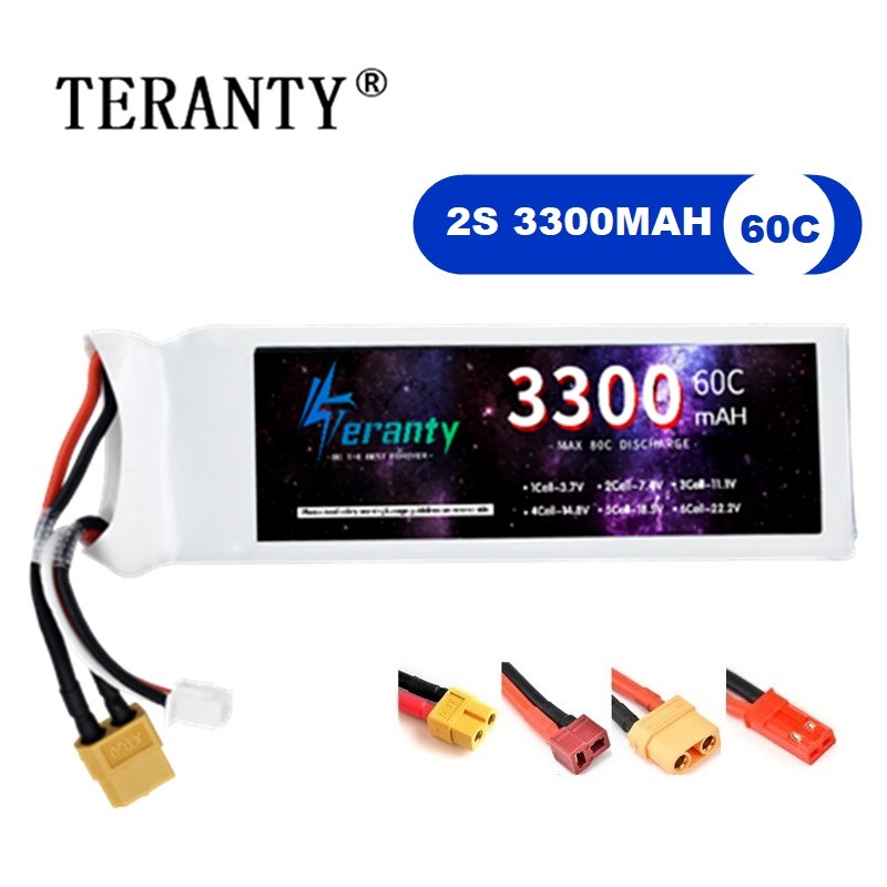 Drone Battery 3S - Batteria LiPo 2S 7.4V 3300mAh 60C