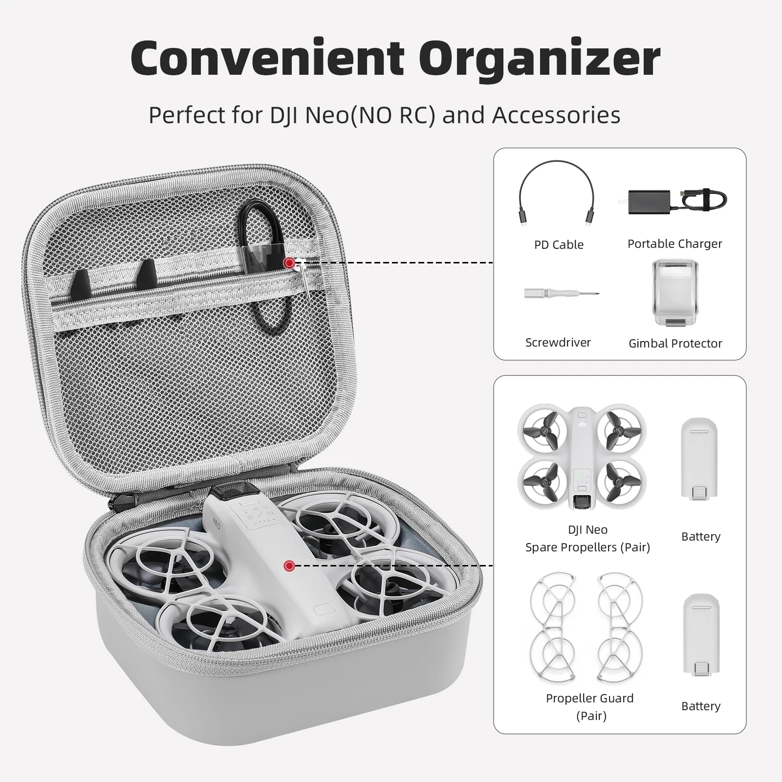Custodia per drone per DJI NEO - Drone Battery Bag recensione e prezzo